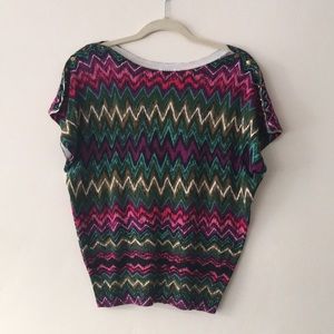 Multi colored bright sweater